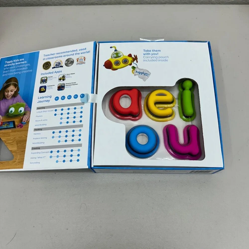 Tiggly Math Ages 3-7 Words Ages 4-8 Shapes Ages 2-5 Interactive Learning Bundle